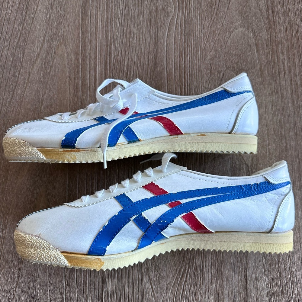 Vintage Onitsuka Tiger Asics Limber Up Trainer Tiger Stripe M 12 Made in Japan - Picture 2 of 16